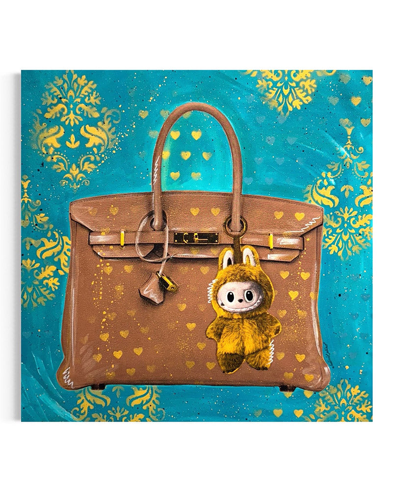 Silvio Alino - BIRKIN LABUBU (Turquoise /Yellow)