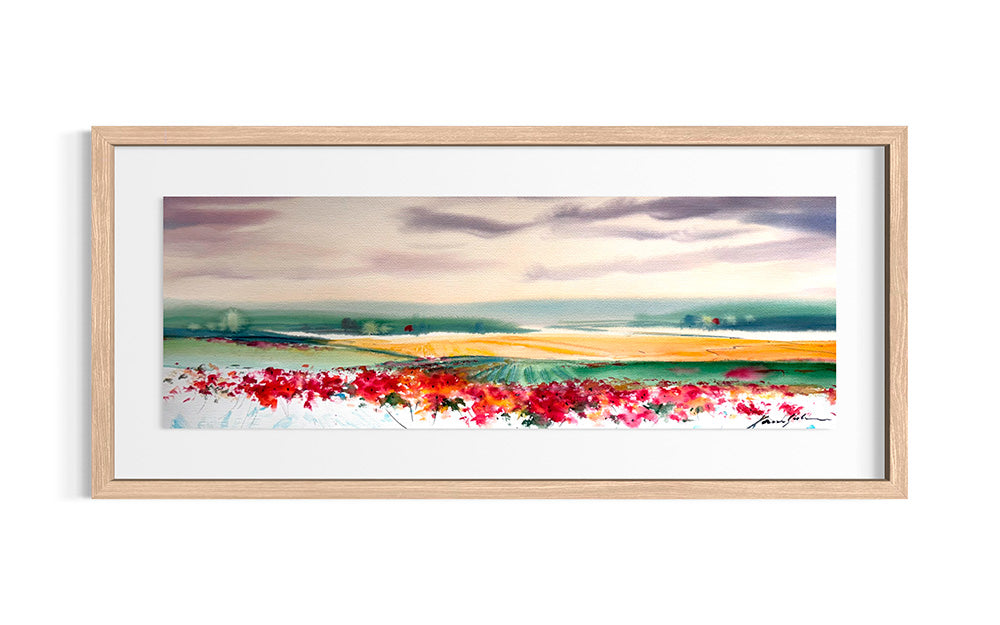 Xavier Galiza · Paisaje de amapolas
